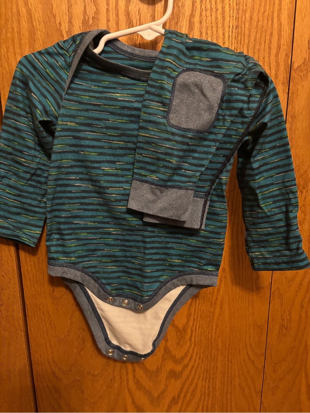 Patagonia Capilene Base Layer Striped Teal & Navy Long-Sleeve and Pants